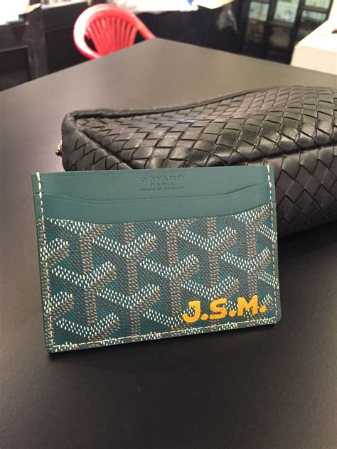 custom goyard card holder